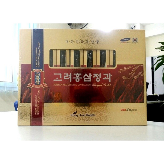 Sâm củ tẩm mật ong Hàn Quốc Kanghwa hộp 300g 10 củ (có kèm túi xách)