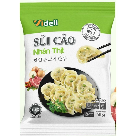 Sủi cảo nhân thịt VIDELI 1kg(date luôn mới)