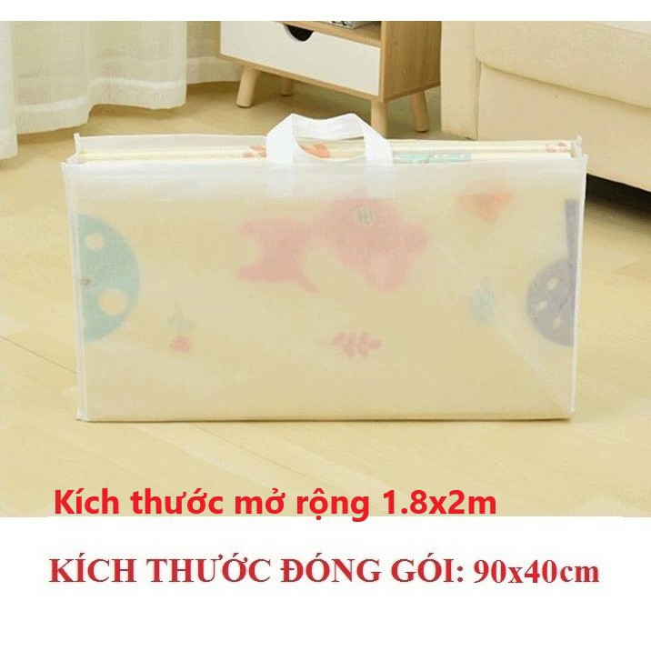 [Chọn Mẫu] Thảm Xốp XPE Gấp Gọn 2 Mặt Cho Bé - Tấm Lót Trải Sàn Chống Thấm, Chống Trơn Hàn Quốc Phủ Silicon 1m8x2m