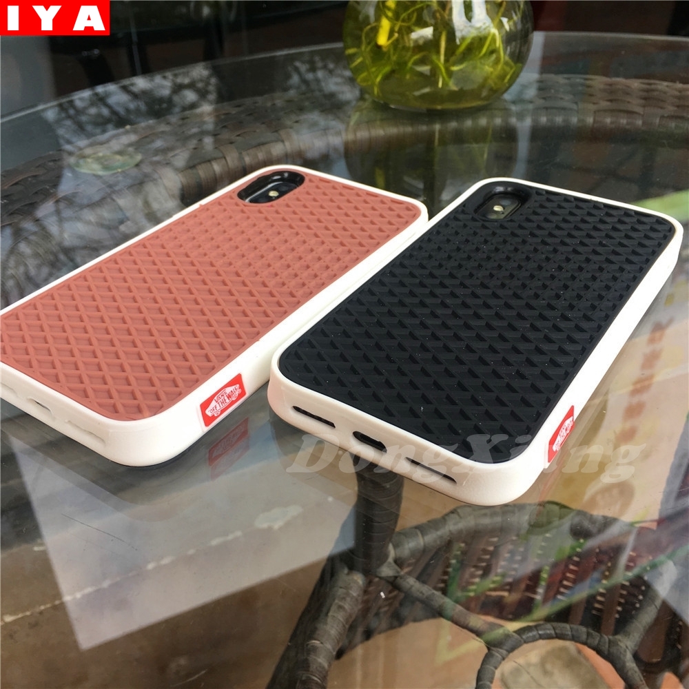 Ốp điện thoại cao su kiểu waffle bảo vệ cho Iphone 12 Pro Max 11 Pro Max 5 5S 6 6S Xs Max 7 8 Plus