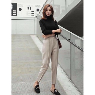 [Hot] Quần baggy dạ gân