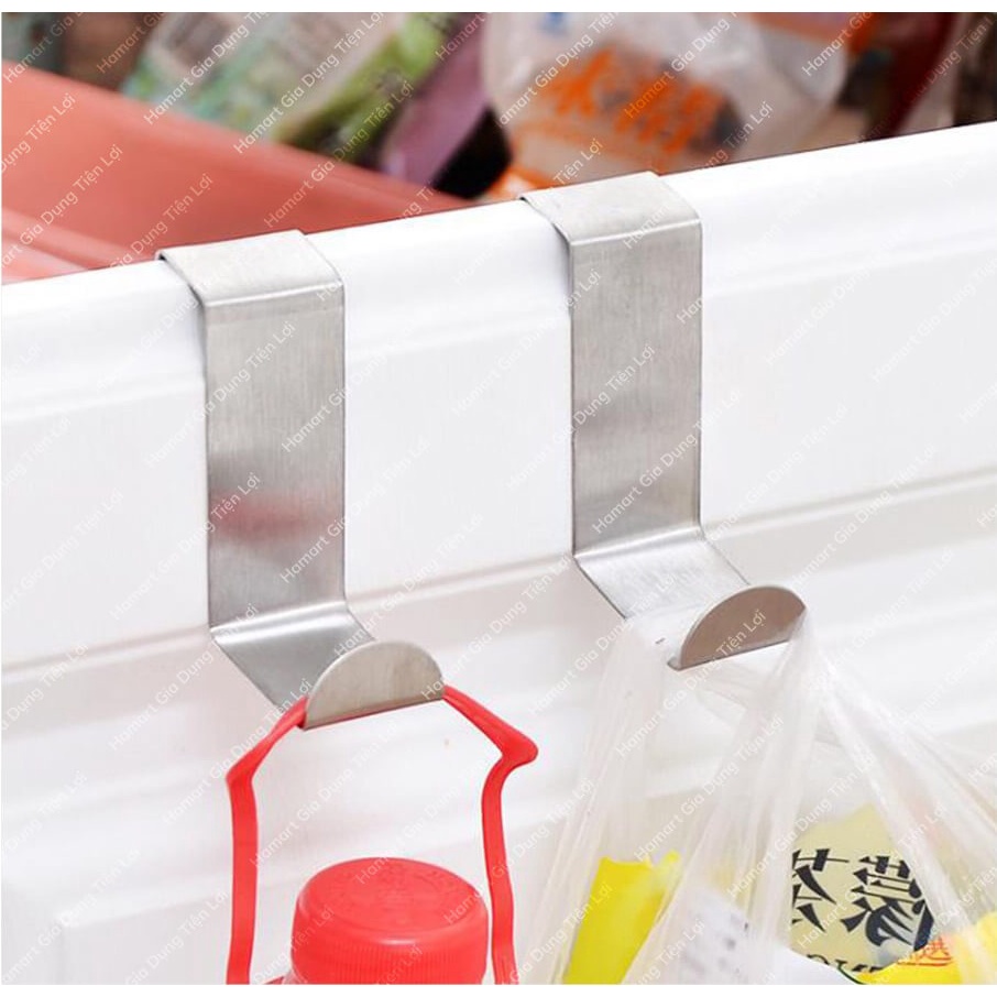 Móc Treo Gắn Cánh Cửa Tủ INOX 304 Treo Đồ Phòng Bếp Đa Năng Gắn Tủ Tiện Lợi