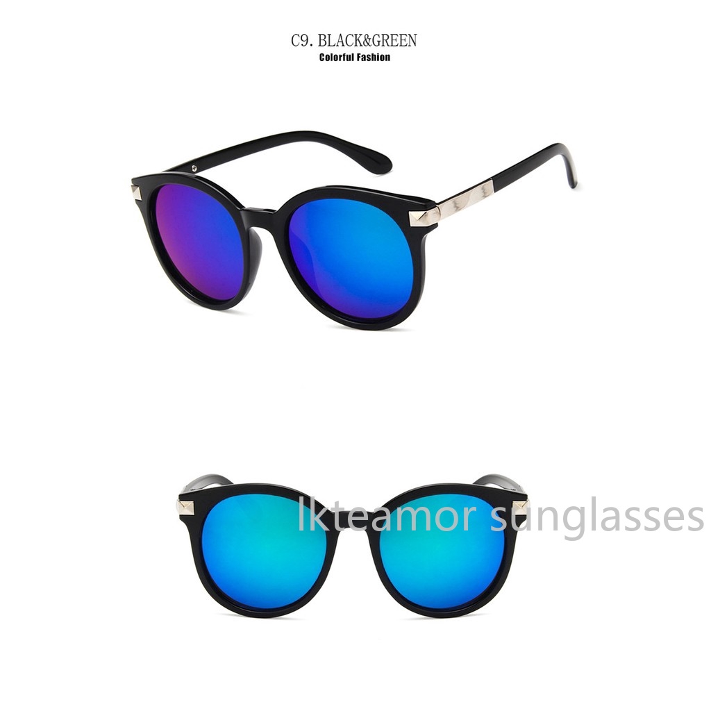 Kính mát gọng tròn màu sắc ngọt ngào phong cách cổ điển