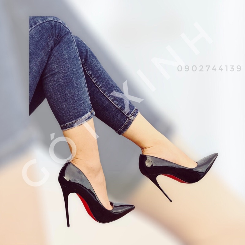 Giày cao gót 12p mũi nhọn