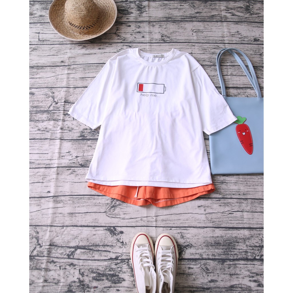 ÁO PHÔNG THỤNG HỌA TIẾT CỤC PIN HELP