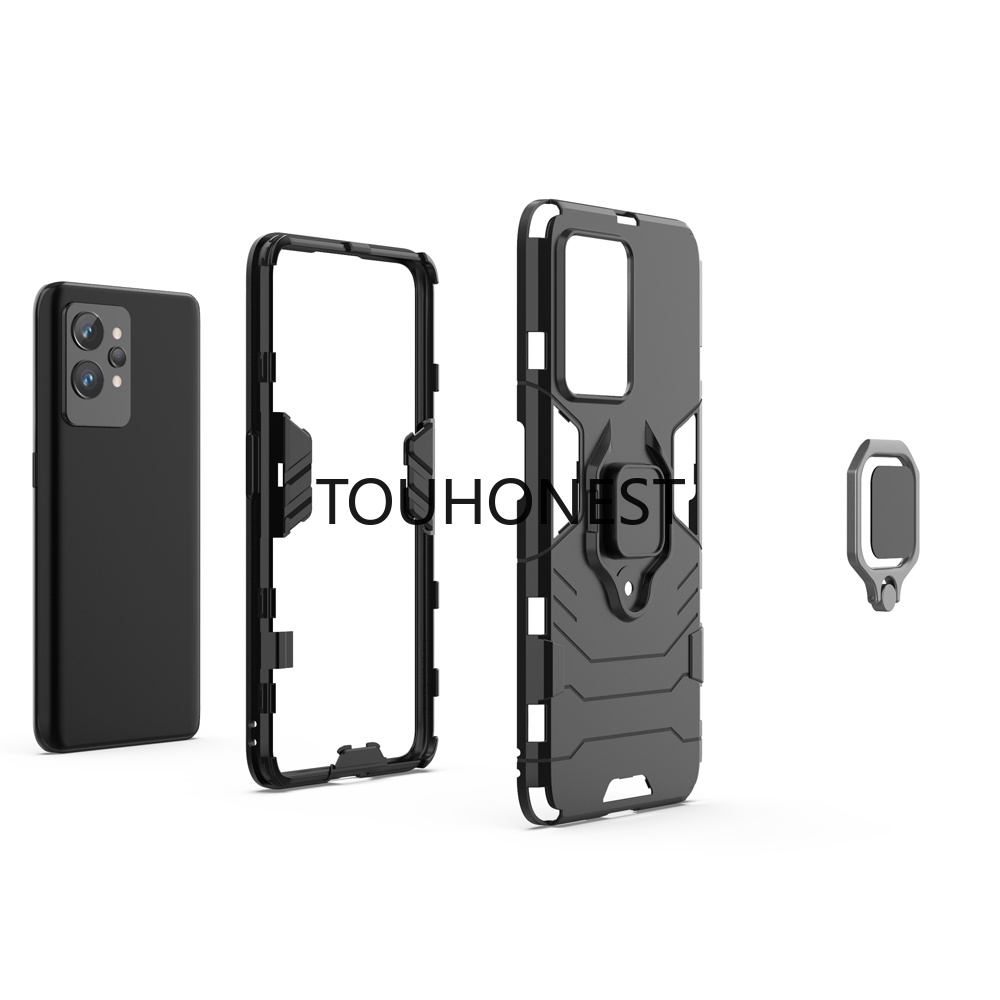 Ốp Điện Thoại PC Cứng Kiểu Giáp Chống Sốc Kèm Giá Đỡ Kim Loại Cho Oppo Realme GT 2 Pro Q3 Q3i Q5 K9S 5G Realme Q3S 5G