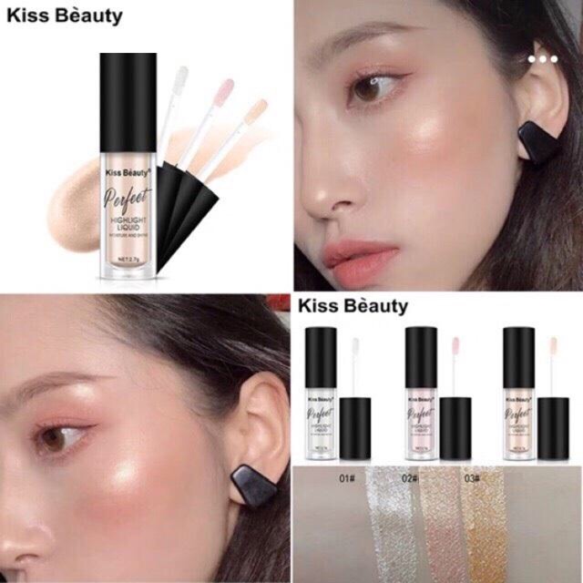 Cây Nhũ Mắt + Má Kiss Beauty Perfect Moisture And Shine