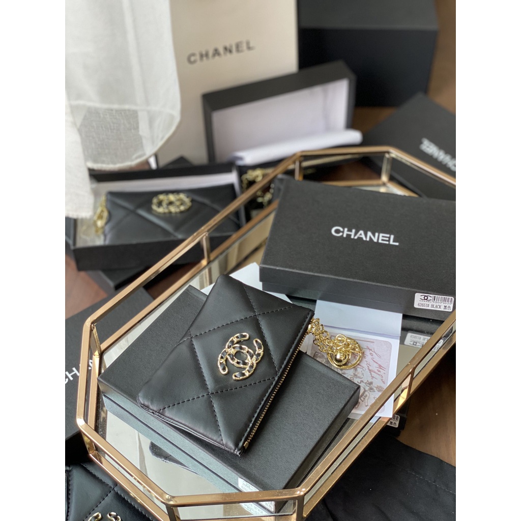 VÍ CHANEL C19 CẦM TAY MINI KÈM CHARM MÓC KHOÁ FULLBOX