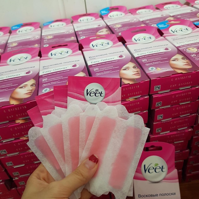 Miếng dán ria mép wax lông mép tẩy ria mép veet - Chính hãng