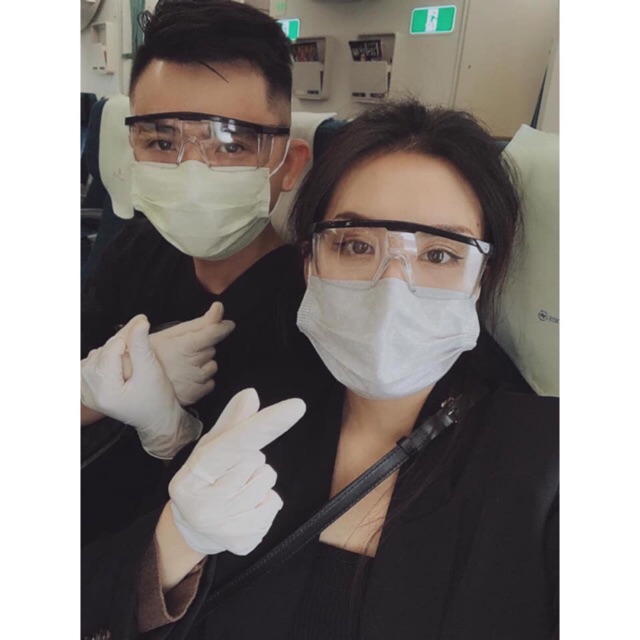 Kính bảo hộ vuông cao cấp- tròng mắt trong suốt bảo vệ mắt toàn diện