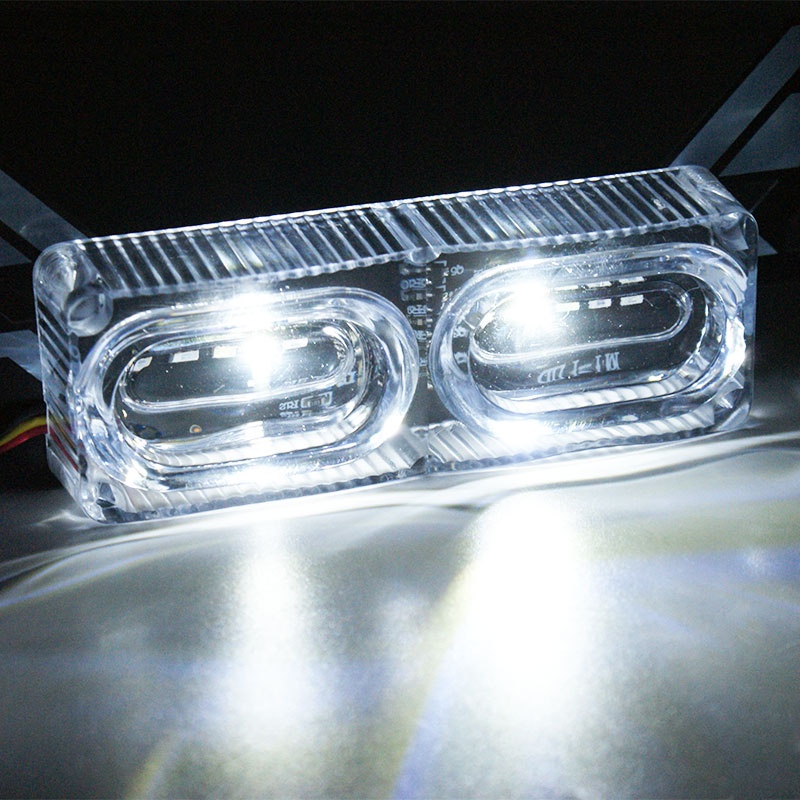 Đèn led RGB KEVANLY nhiều màu cảnh báo phanh dừng gắn biển số xe máy