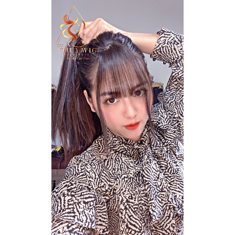 TÓC THẬT 100% Mái Thưa 4D 💕 siêu da đầu mini  💕 uốn nhuộm được fullbox