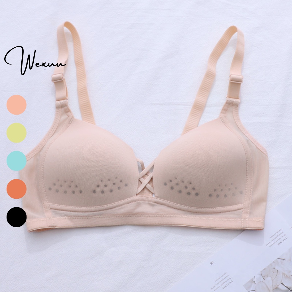 Áo lót nữ Wexuu áo lót ren không gọng mút mỏng có lỗ chấm thông hơi siêu thoáng - AV07