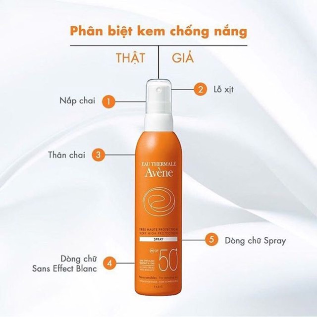 [CHÍNH HÃNG CÓ TEM] Xịt chống nắng Avène Very High Protection Spray Very Water Resistant SPF50+