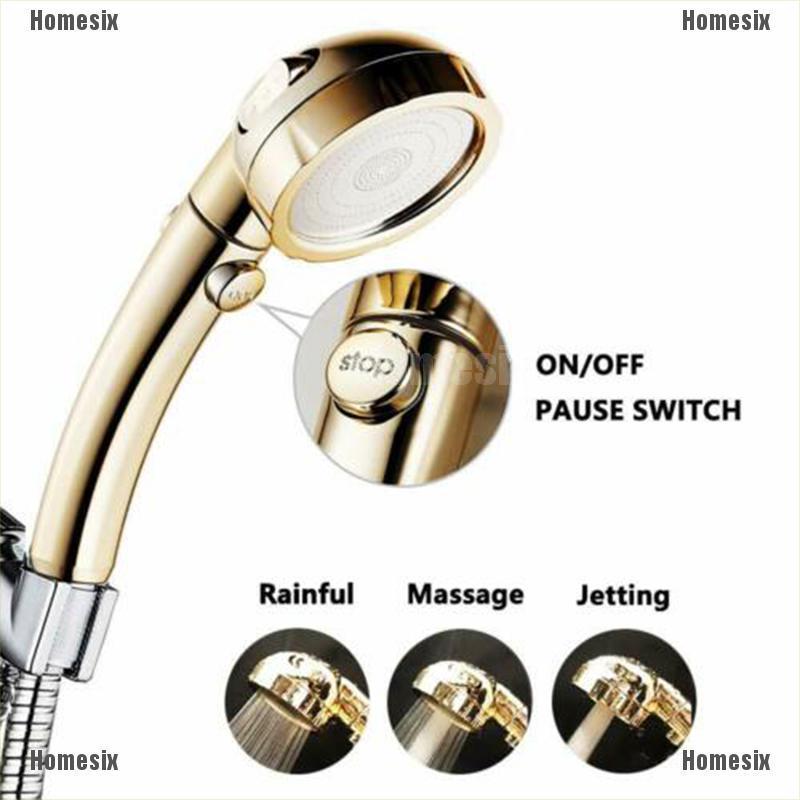 [zHMSI] 3 In 1 High Pressure Showerhead Handheld Shower Head with ON/Off Pause ON OFF. TYU