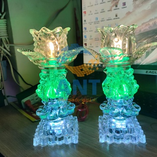 ĐÈN THỜ HOA SEN THỦY TINH - 05