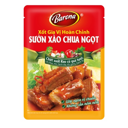 Xốt gia vị hoàn chỉnh Barona đủ vị gói 80g