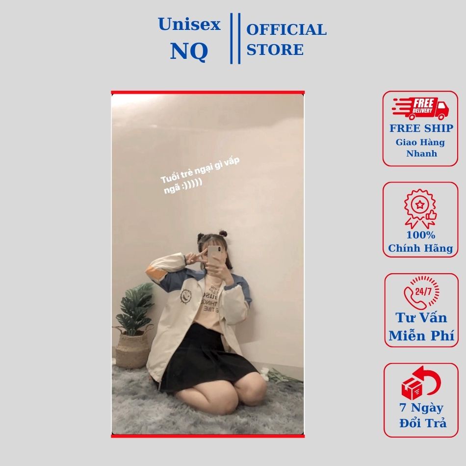 áo khoác gió 2 lớp form rộng nam nữ áo dù cổ đứng màu be chống nắng cản gió cực tốt giá xưởng