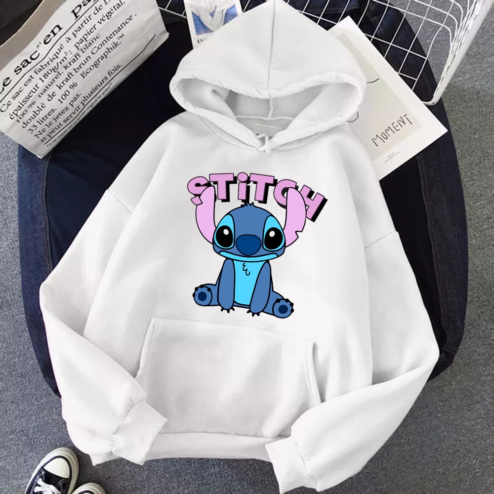 ÁO HOODIE NỈ UNISEX NAM NỮ IN STITCH (NHIỀU MÀU) CÓ KÈM CLIP THẬT