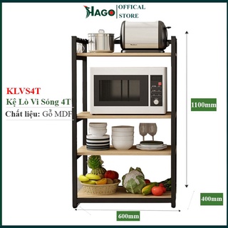 Kệ lò vi sóng 4 tầng để đồ phòng bếp, kệ đa năng