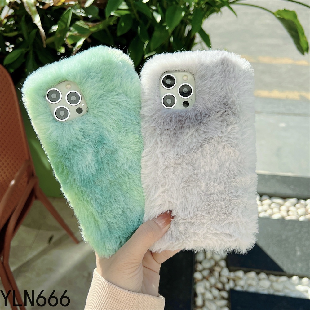Ốp Điện Thoại Lông Nhung Màu Gradient Cho Vivo Y33S Y53S Y55 Y12A Y17 Y30 Y50 Y51 Y31 Y52 Y72 Y75 Y76 5G Y21 Y20i Y21S Y20 Y20S