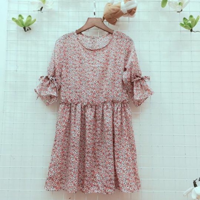 Váy babydoll hoa nhí