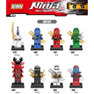 Minifigures Lắp Ráp Mô Hình Nhân Vật Phim Truyện Ninjago Kai Wu Zane X0143