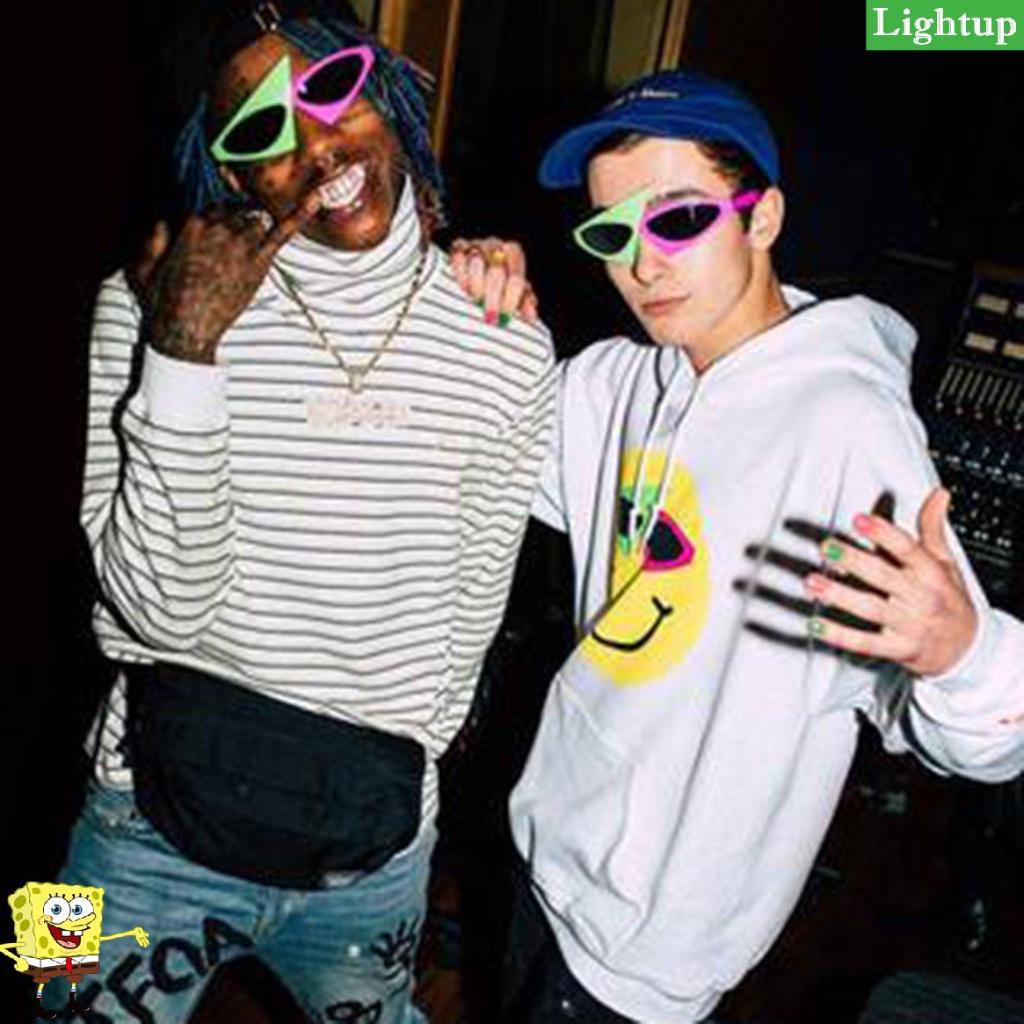 Kính dự tiệc Lễ hội âm nhạc Hip Hop Tam giác Kính bất đối xứng vui nhộn