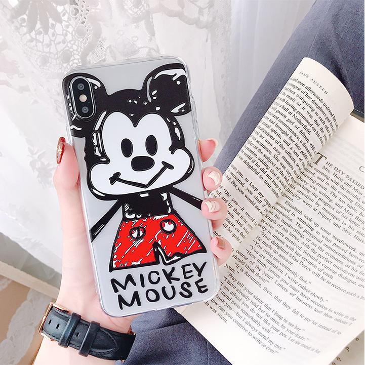 Ốp trong suốt in hình cặp đôi chuột mickey đủ mã cho IPhone 11/11Pro/11pro Max X XR XS XS MAX /6 7 8 Plus SE t06