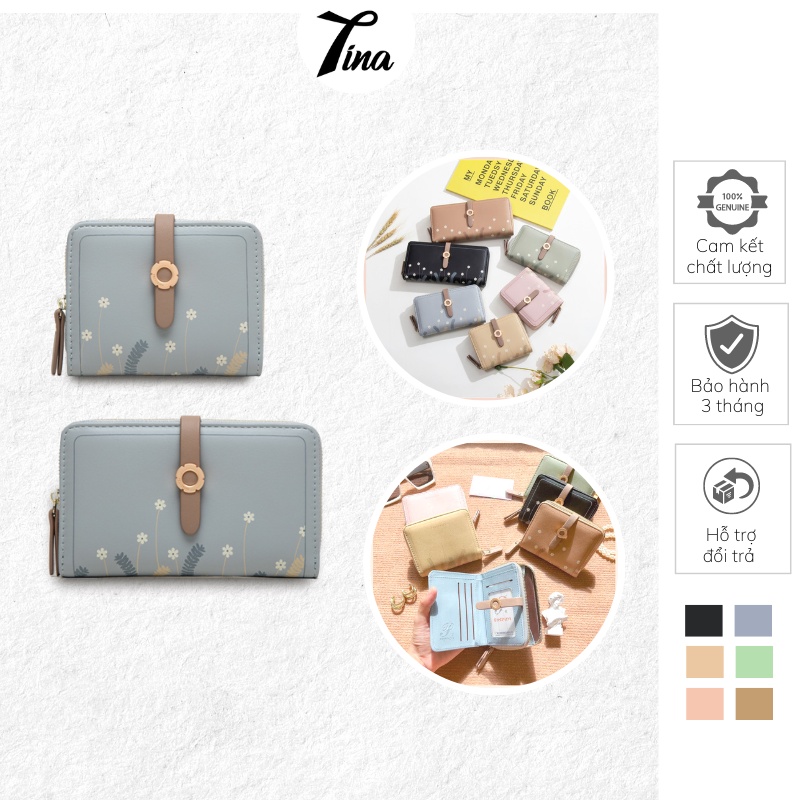 Ví nữ mini ngắn cầm tay đẹp cao cấp PRETTYZYS Tina Shop PTZ117