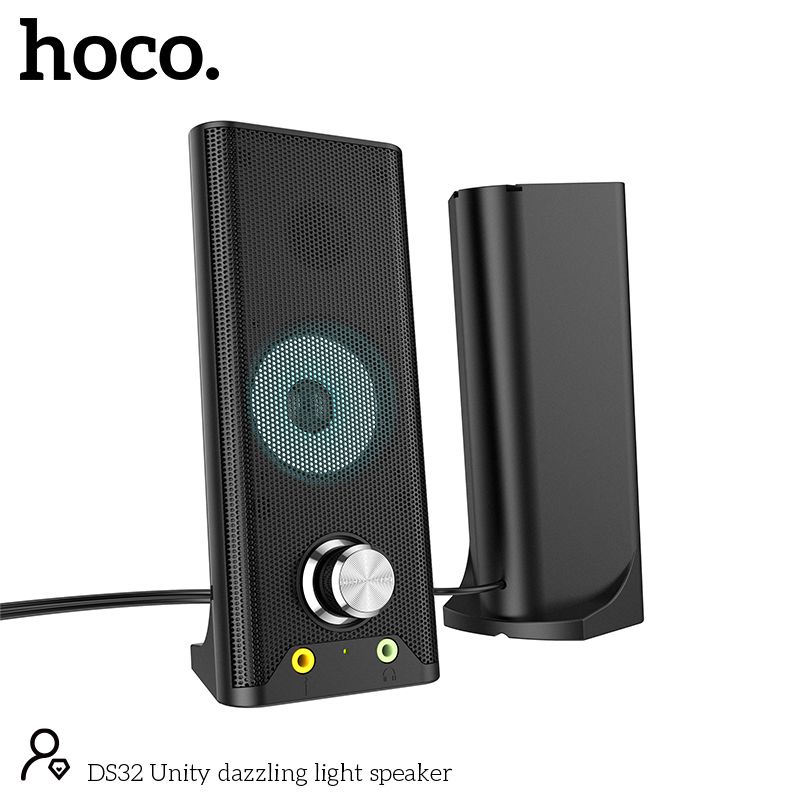 Loa máy tính Hoco DS32 Plus hỗ trợ bluetooth 5.0 kết nối không dây với điện thoại Iphone Samsung bảo hành 12 tháng