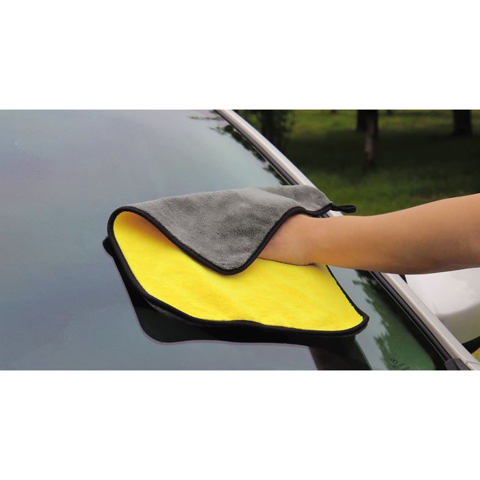 Khăn lau ô tô xe hơi lau bếp lau kính lau tay màu vàng 2 lớp cao cấp siêu sạch siêu thấm hút S046