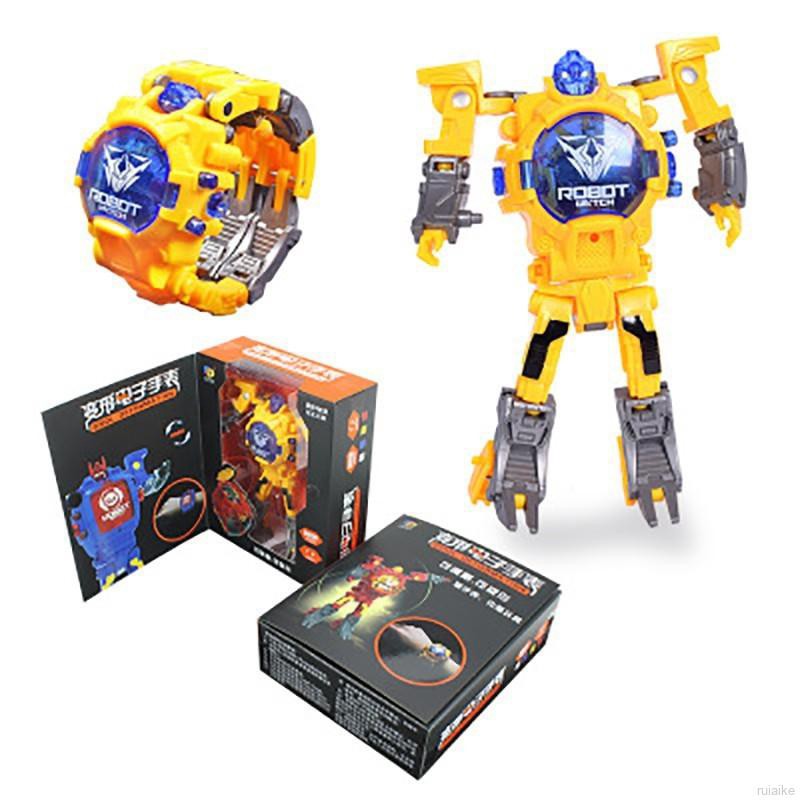 🍭 ruiaike 🍭 Magic Transformation Deformation Robot Watch Toys Cartoon Wristwatch for Kids Gifts