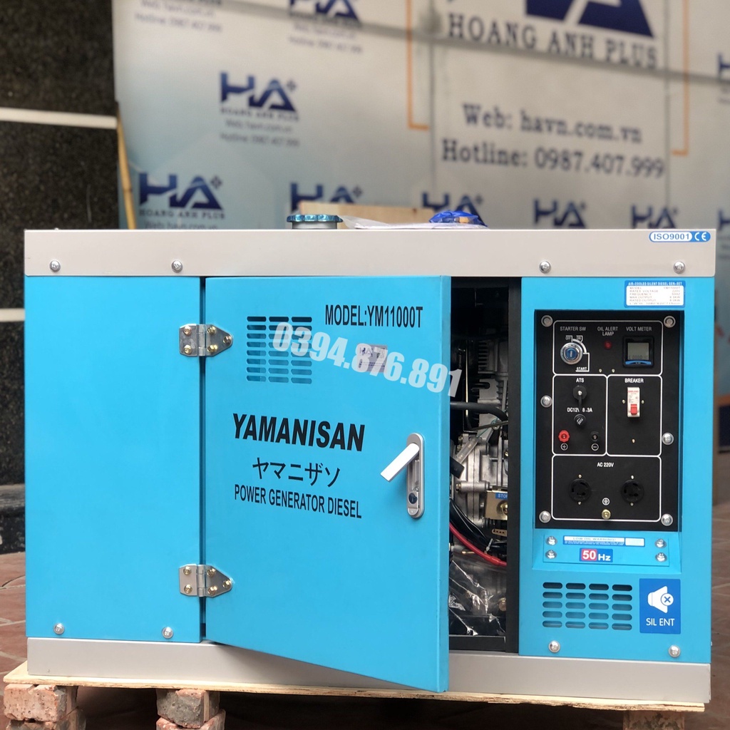 Máy Phát Điện Chạy Dầu 10KVA Yamanisan YM11000T/Y 1Pha
