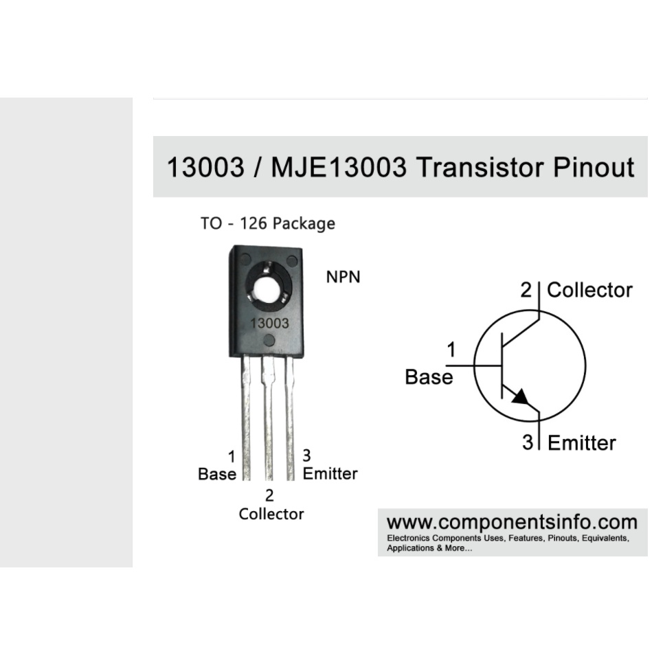 Transitor MJE13003E chất lượng cao To-126 NPN 400V1.5 A