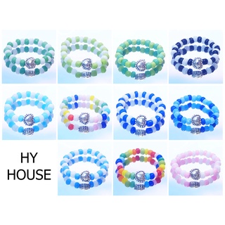 Nhẫn hạt cườm trái tim mix ulzzang trendy Hàn Quốc beaded ring