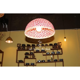 Lồng bàn hoa thị nhiều màu cách tân làm đèn decor trang trí