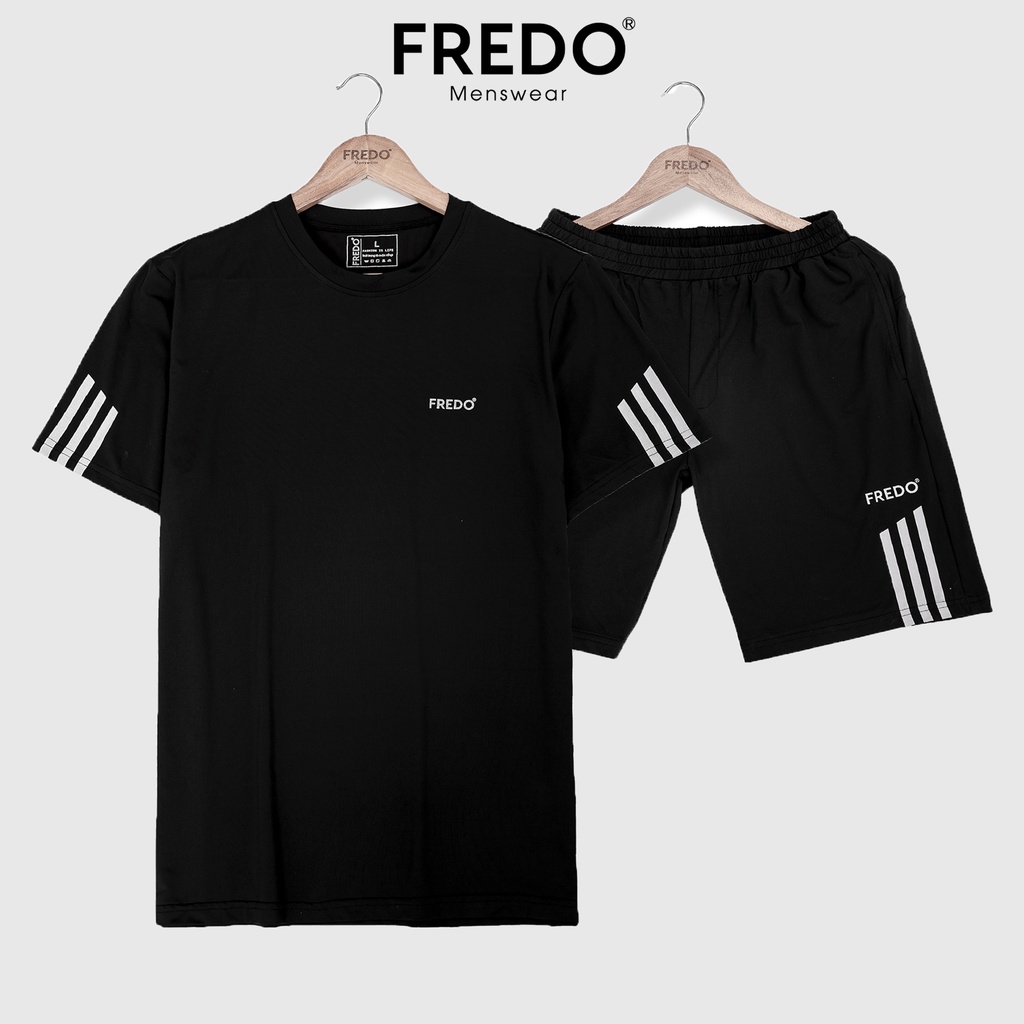 Bộ Thể Thao Nam Hàng Cao Cấp Chất Thun Lạnh, Set Bộ thể thao Viền Tay Thiết Kế Thời Trang FREDO