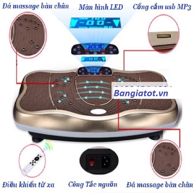 Máy rung giảm cân toàn thân nghe nhạc MP3