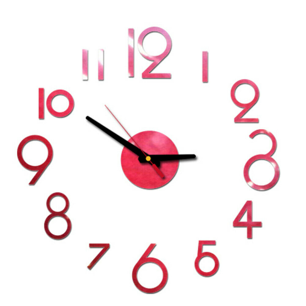 Set đồng hồ gương acrylic cỡ lớn đơn giản sáng tạo gắn tạo