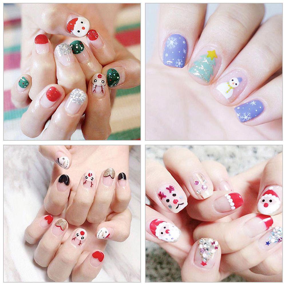 Nhãn Dán Trang Trí Móng Tay Chống Nước Họa Tiết Giáng Sinh