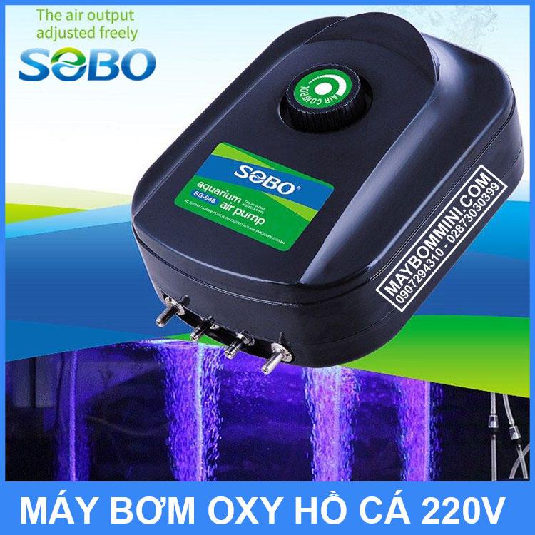 Máy bơm oxy hồ cá 4 vòi SOBO SB-948 siêu êm 8W