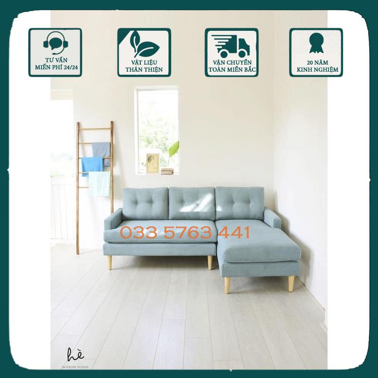 Bộ ghế sofa góc L kích thước 2m4x1m6 kiểu dáng thanh lịch, sang trọng - tùy chọn màu sắc
