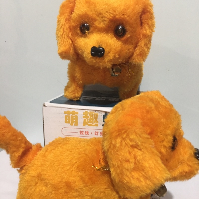 Đồ chơi cho bé, chó bông, chó bông biết đi. Mô hình chú chó được bao bọc lớp bông mềm, chó bông biết đi, biết kêu