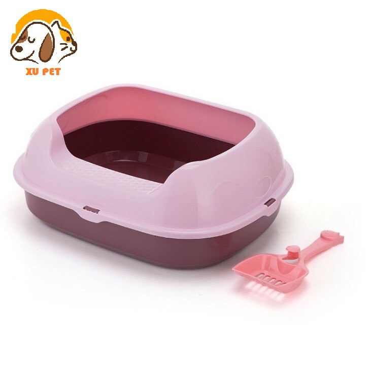 Chậu Đựng Cát Vệ Sinh Cho Cho Chó Mèo Tặng Kèm Xẻng Xúc Cát