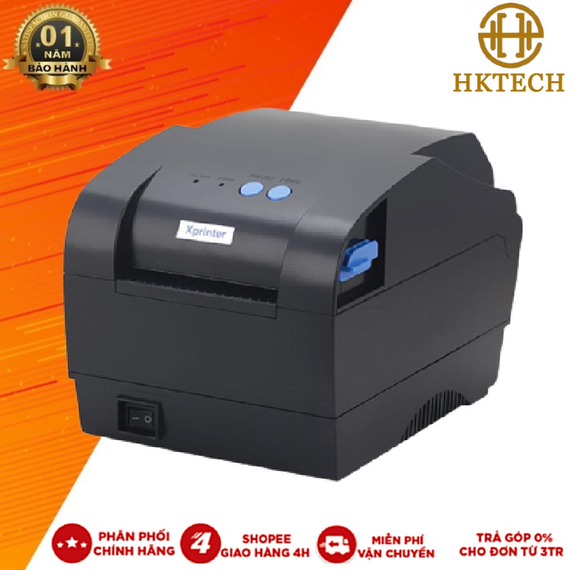 Máy in tem + in hoá đơn K80 Xprinter XP 365B in đơn hàng GHTK, in tem nhãn và phiếu giao hàng các sàn TMĐT