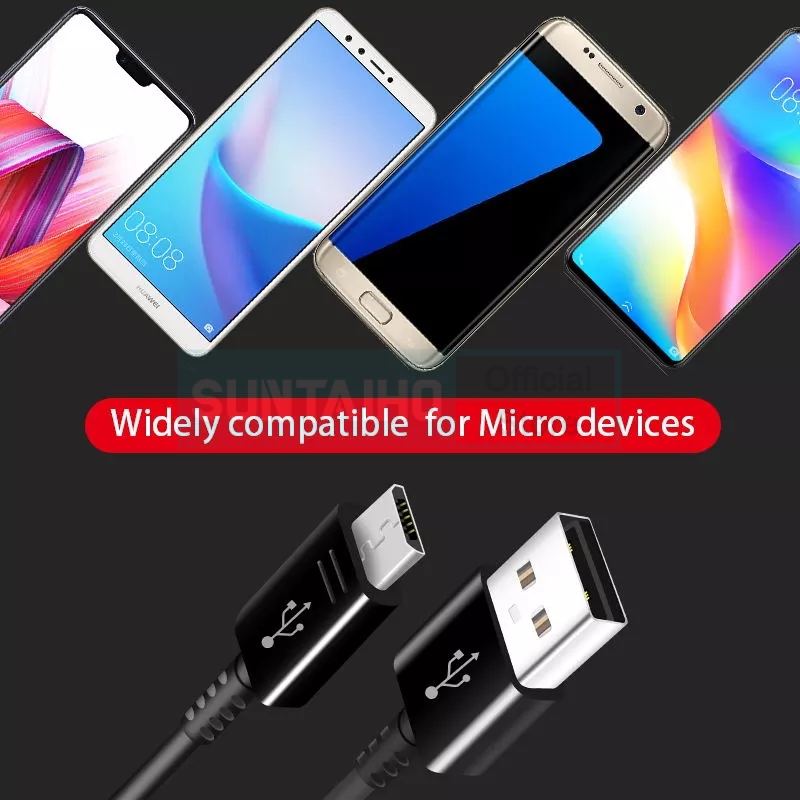 Dây Cáp SUNTAIHO USB Micro 2A Sạc Nhanh Truyền Dữ Liệu Cho Thiết Bị Android Samsung S6 S7Edge Note2 Note4 Note5 Dài 1.5m