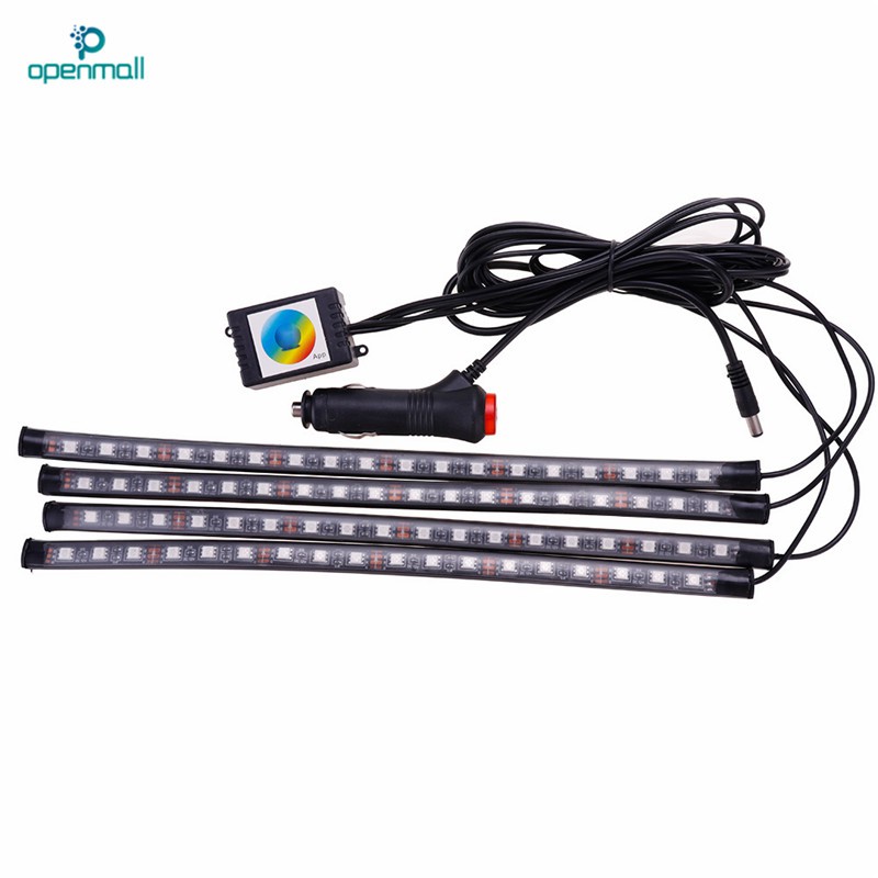 Set 4 dây đèn 72 LED RGB 4 trong 1 dùng trang trí kèm tẩu sạc