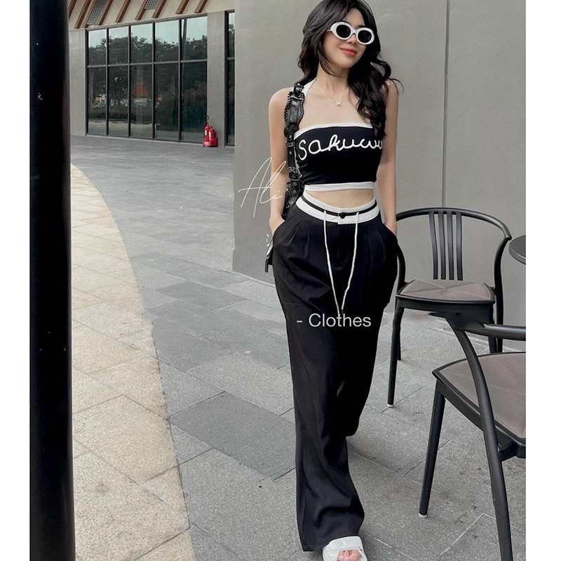 Set Bộ Thể Thao Áo Quây Mix Quần Dài SB2082-Violet