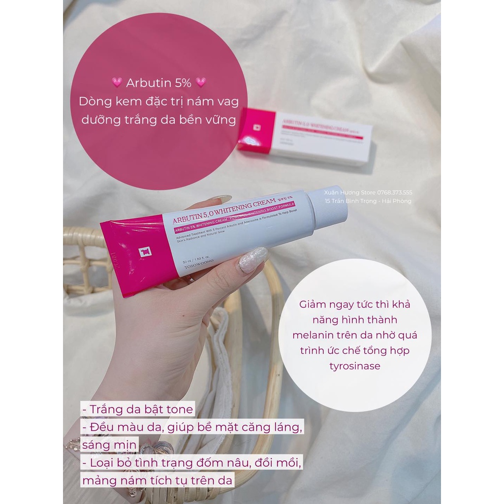 Kem dưỡng trắng ARBUTIN 5% TOSOWOONG HÀN